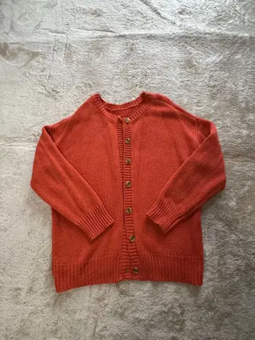 오렌지 긴팔 가디건