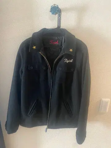 Xgirl 블랙 퀼팅 자켓 사이즈 2