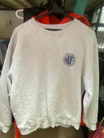 HUF 그레이 맨투맨 L 사이즈