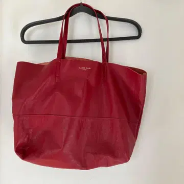 가죽 빨간색 토트백