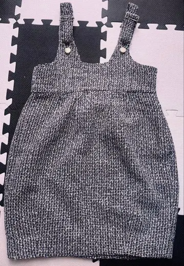 트위드 슬리브리스 원피스