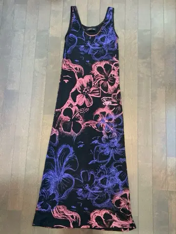 [ Juana de Arco ] 플라워 프린트 슬리브리스 롱 원피스