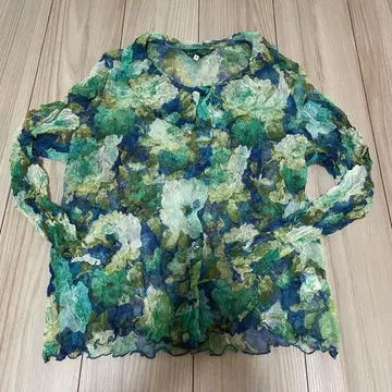 [바라쿠라] 장밋빛 인생 긴팔 꽃무늬 시어 가디건