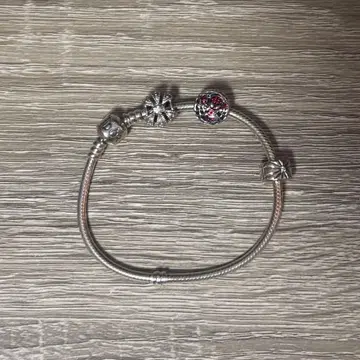 PANDORA 팔찌 실버 925 참 포함 19cm