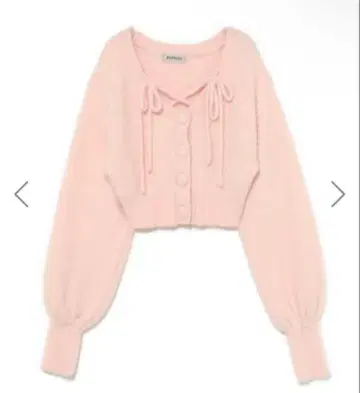 bubbles 크롭 샤기 가디건