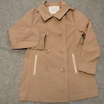 베이지 더블 브레스트 코트 사이즈 11