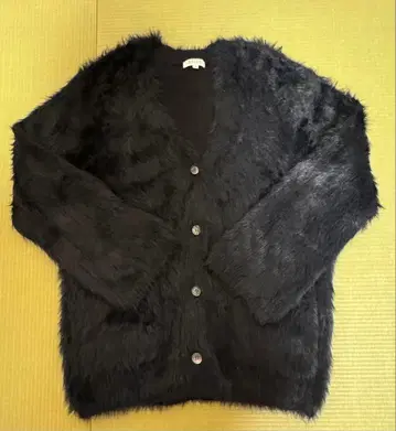 PLST 페더 V넥 가디건 블랙 M