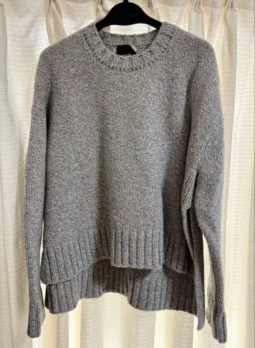 ATON 그레이 니트 스웨터 사이즈 02