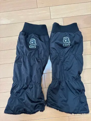 블랙 플리스 레그 워머