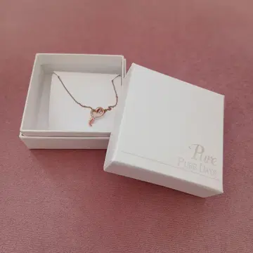Pure Days 하트형 핑크 골드 목걸이 데이트 외출 파티