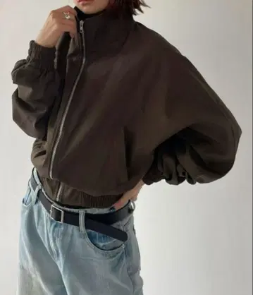 [ 완판템 ] HANNE 스탠드 카라 블루종