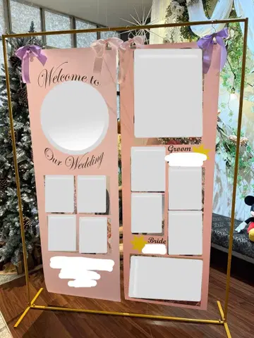 웨딩 태피스트리 폴 배너