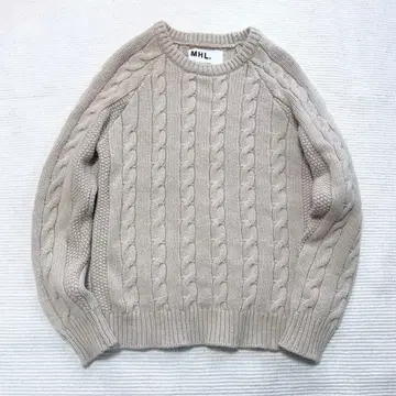 MHL 케이블 니트 크루넥 울 100% 마가렛호웰 II