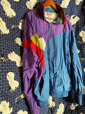 멀티 컬러 나일론 자켓