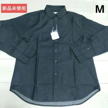 [새상품] THE SHOP TK 데님풍 에버데님 셔츠 버튼다운 M