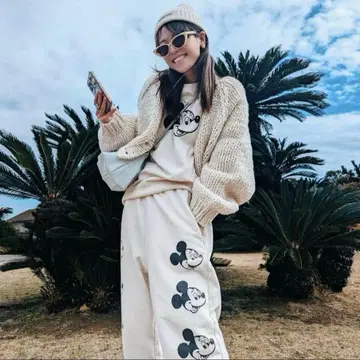 wcj 미키마우스 조거 팬츠 맨투맨 맨투맨 디즈니 페어