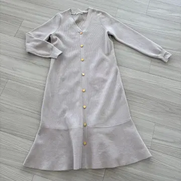 ANAY 니트 롱 원피스 라이트 베이지