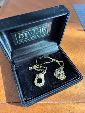 DIVINE 골드 말발굽 스와로브스키 목걸이