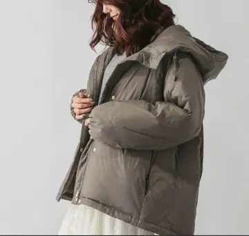 글로벌 워크 에어 럭스 다운 후드 블루종