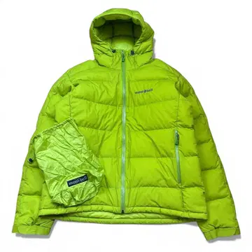 컨디션 최상 mont-bell 파마로스트 다운 후드티 라이트 그린 L
