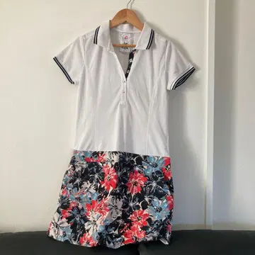 JUN&ROPE 플라워 프린트 폴로 원피스