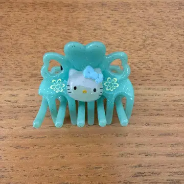 산리오 헤이세이 레트로 헬로키티 헤어 클립 스카이블루 2000년제