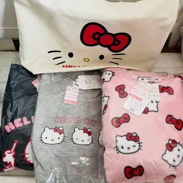 헬로키티 룸웨어 세트 L 해피백 4점 세트 [ 새상품 ]