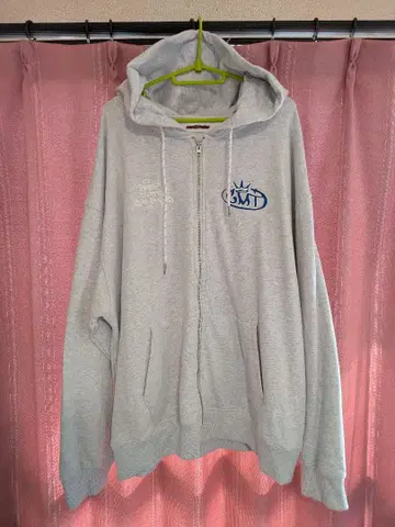 CMT 풀 집업 후드티 그레이