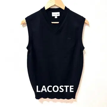 [새상품급] LACOSTE 라코스테 블랙 원포인트 베스트 L