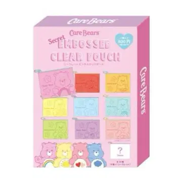 시크릿 엠보싱 클리어 파우치 CareBears 케어베어 시크릿