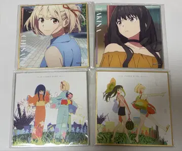 중국 한정판 리코리스 리코일 니시키기 치사토 이노우에 타키나 색지 세트