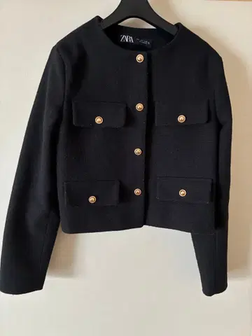 ZARA 노카라 자켓 블랙 S