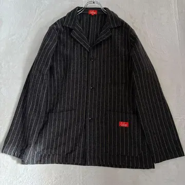 COOKMAN 쿠크만 라보 자켓 L 스트라이프 그레이 울 혼방