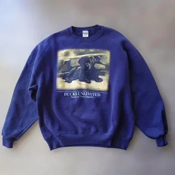 맨해튼 어패럴 미국제 강아지 프린트 맨투맨