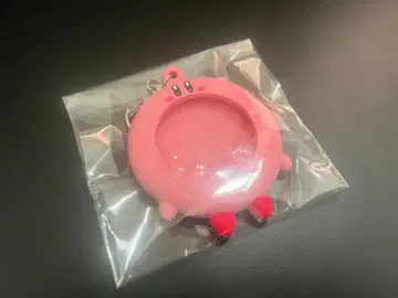 캔 배지 케이스 커비 실리콘 키링 핑크