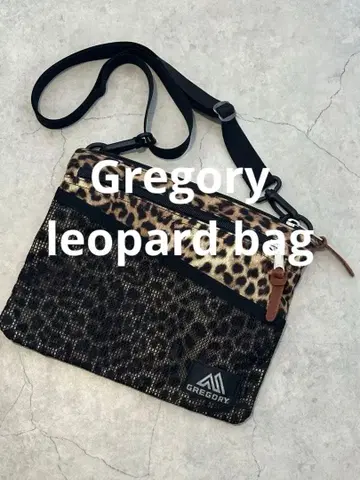 [ 새상품급 ] Gregory 레오파드 무늬 사코슈 숄더백
