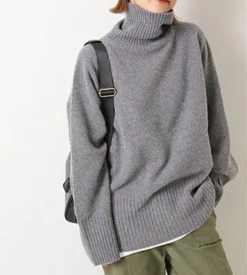 Spick & Span 울 캐시미어 터틀넥 풀오버