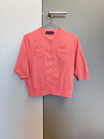 [ 새상품급 ] CABaN 파인 폴리에스테르 하프 슬리브 포켓 가디건