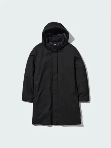 유니클로 남성용 하이브리드 다운 코트 블랙 L 사이즈