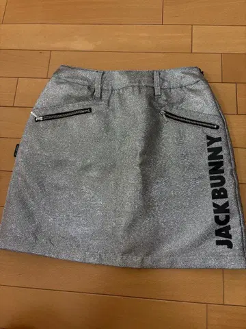 JACK BUNNY 실버 미니 스커트