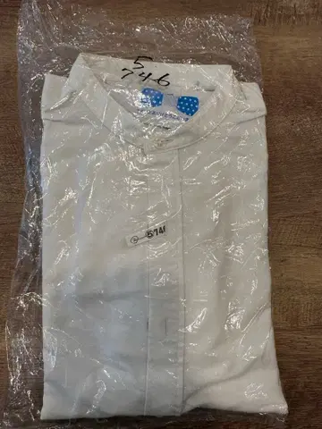 UNITED ARROWS 화이트 밴드 카라 셔츠 L