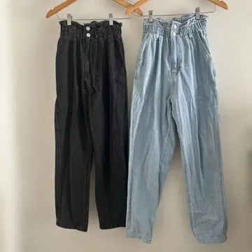 WEGO 하이웨스트 데님 팬츠 2개 세트