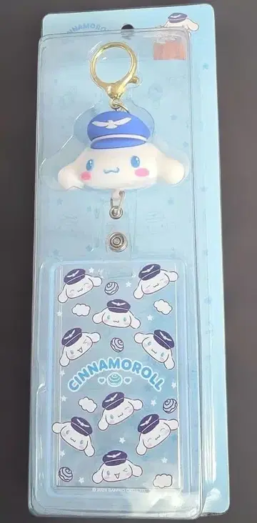 시나모롤 ID 카드 홀더 릴 포함 승무원 산리오 한국 한정판 ]