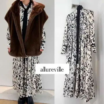 allureville OFFICINA 플리츠 플레어 원피스