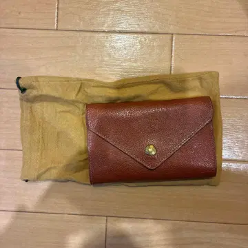 브라운 가죽 접이식 지갑 수납 봉투 포함