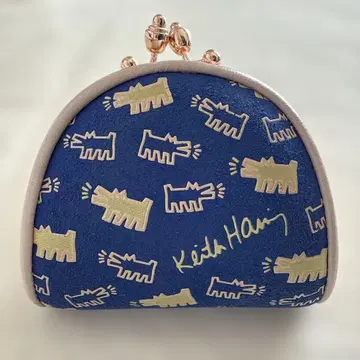 새상품급 인덴야 키스 해링 코인 케이스 가마구치