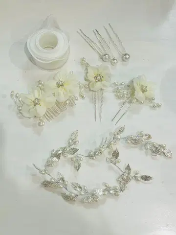 웨딩 머리 장식 (덤 포함)