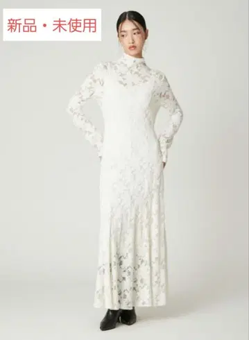 FRAYI.D 플라워 레이스 스트레치 원피스