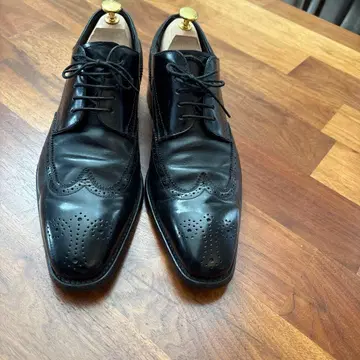 REGAL 블랙 드레스 슈즈 윙팁