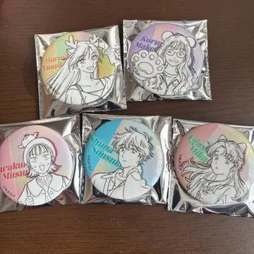 스킵과 로퍼 놀이공원 홀로그램 캔뱃지 시마 미츠미 유즈키 미카 마코토